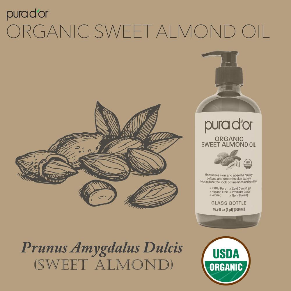 Cuidado capilar que favorece volumen sin pesadez con PURA D'OR Aceite de Almendras.