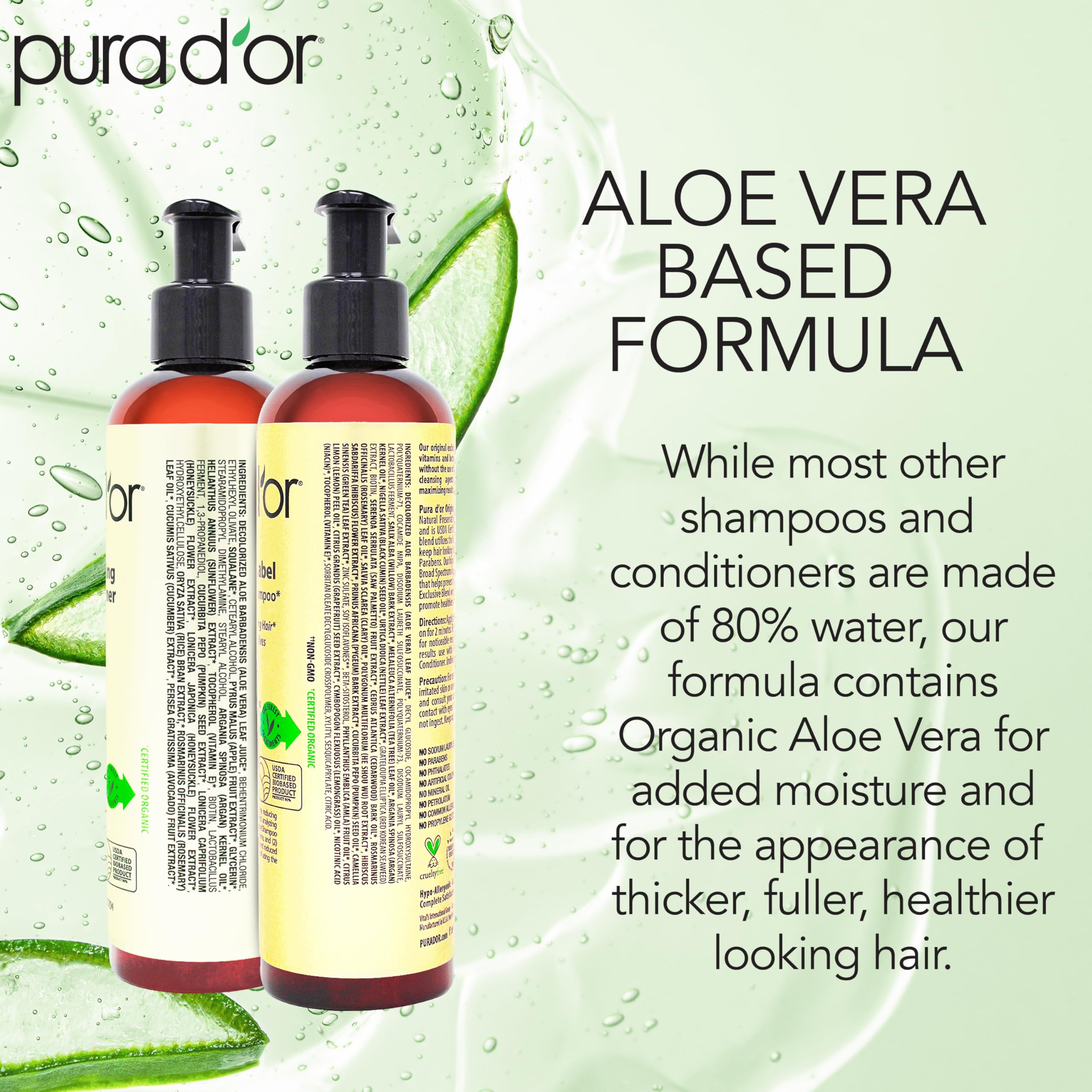 Close-up of argan oil in PURA D'OR for scalp nourishment