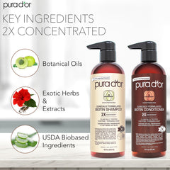 PURA D'OR biotin conditioner bottle delivering silky hydration and reduced breakage.