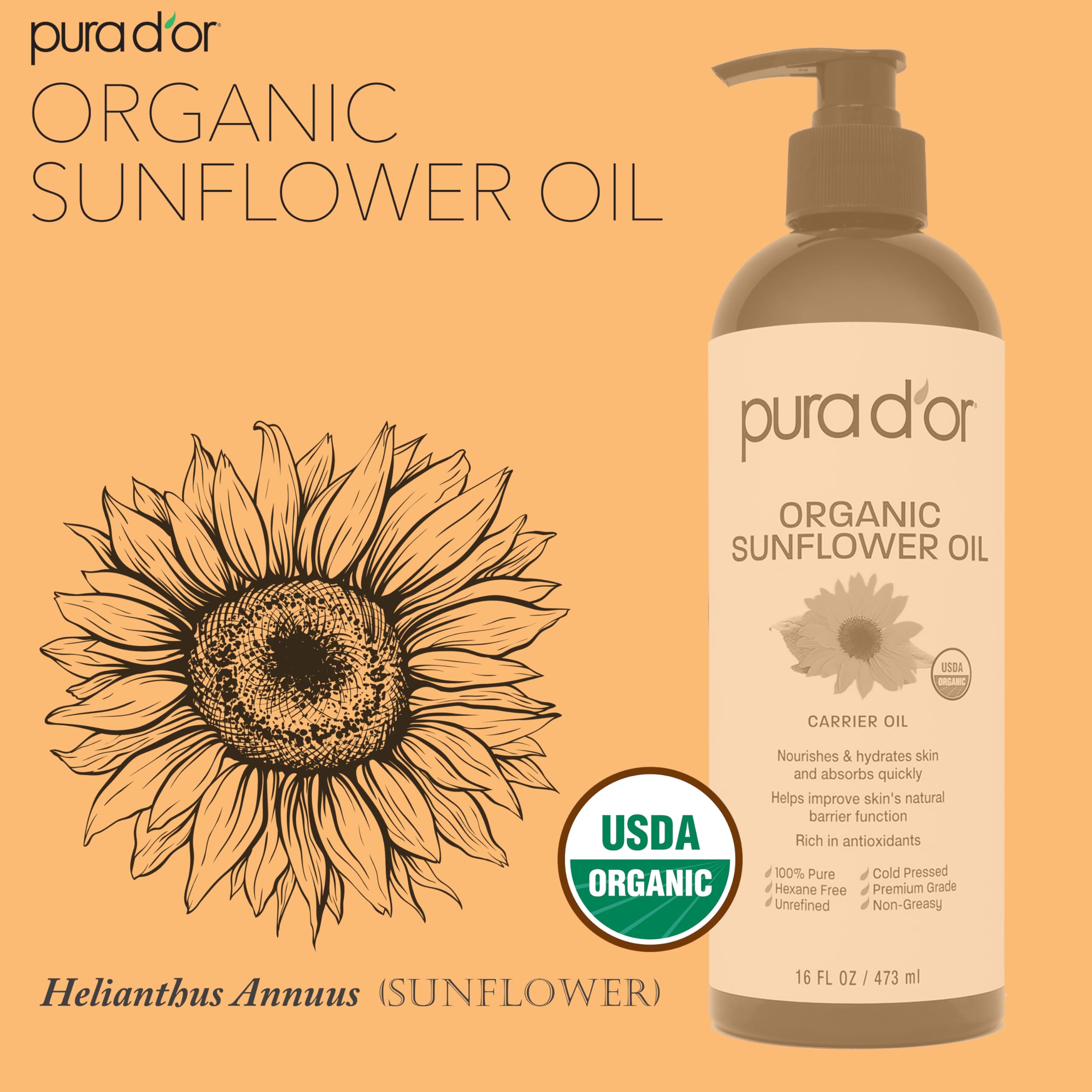 PURA D'OR: tratamiento capilar para brillo y suavidad del cabello.