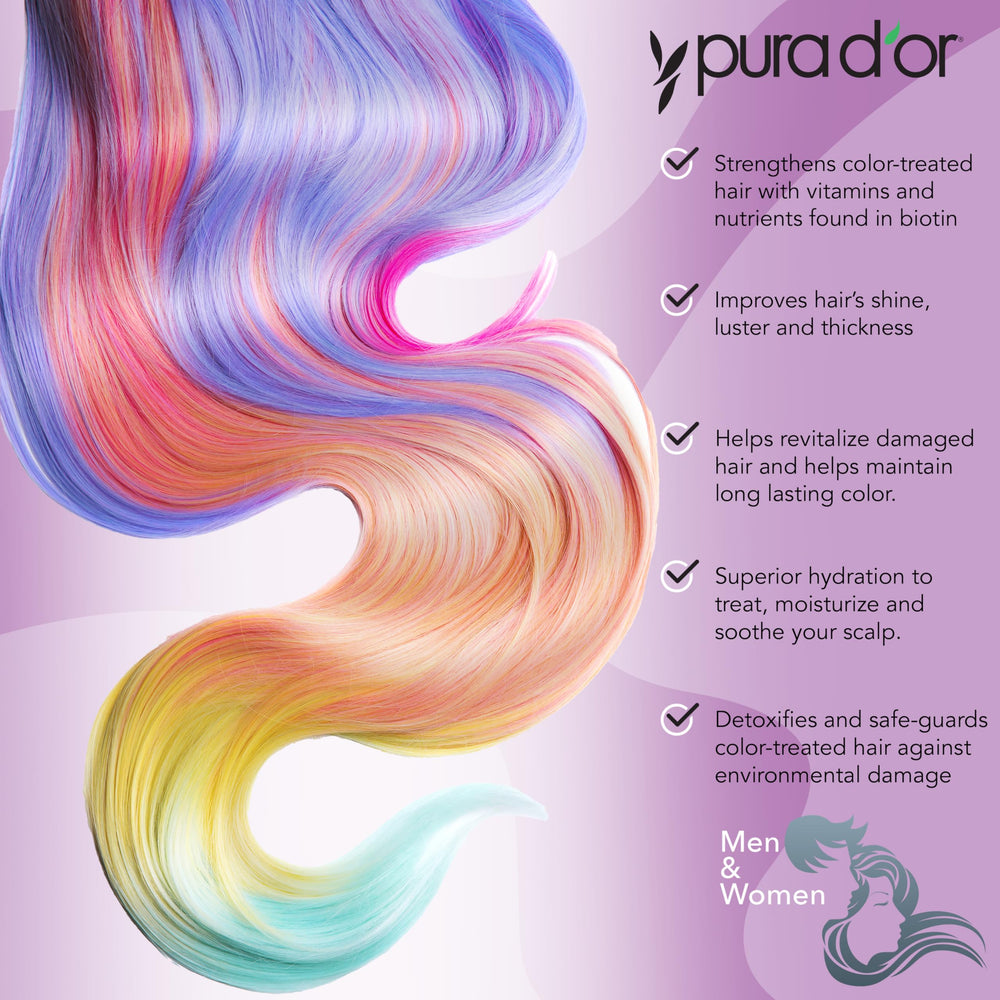 PURA D'OR Color Harmony conditioner applying to ends provides lasting moisture.