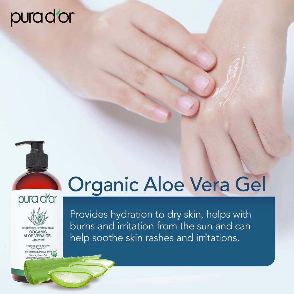 Piel libre de irritaciones con PURA D'OR Aloe Vera, calma suave