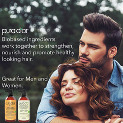 PURA D'OR MD duo shampoo and conditioner pack for easy at-home thickening routine