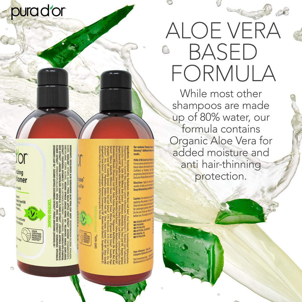 PURA D'OR MD tea tree oil detail highlights refreshing scalp care