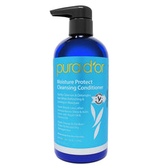 PURA D’OR Moisture Protect: botella con argán y lavanda, brinda hidratación suave al cabello.