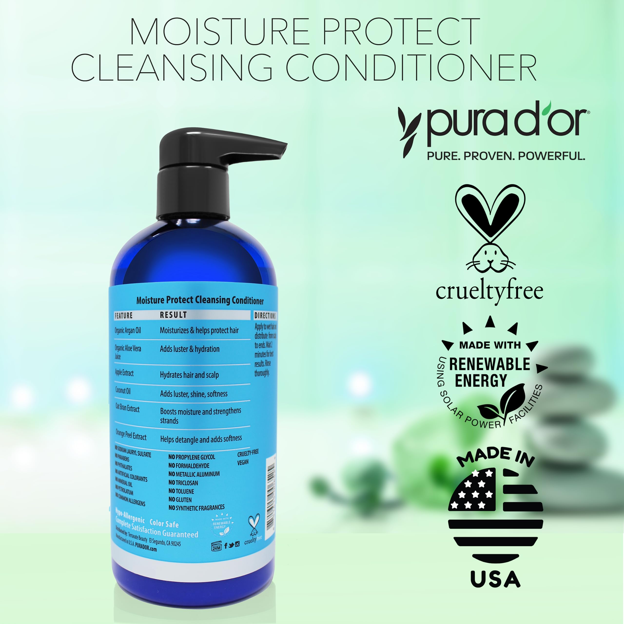 PURA D’OR Moisture Protect: cabello suave y con brillo natural.