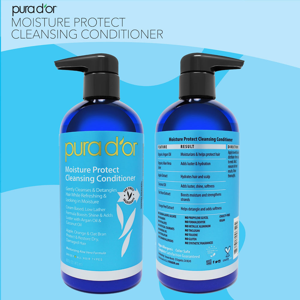 PURA D’OR Moisture Protect: sin sulfatos cuida la fibra capilar.