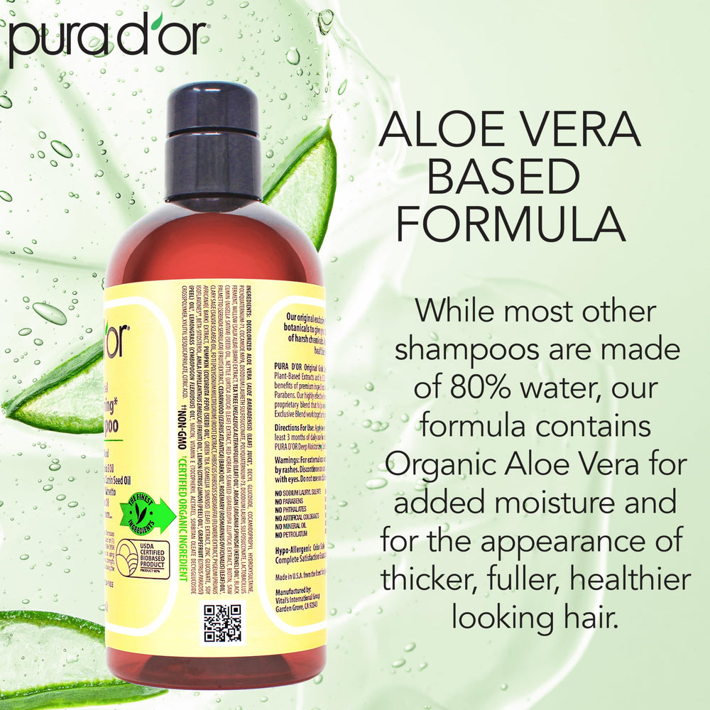 PURA D'OR enhances volume on fine hair.