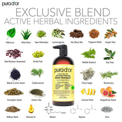 PURA D'OR Original Gold Label conditioner bottle front for smooth, strengthened strands.