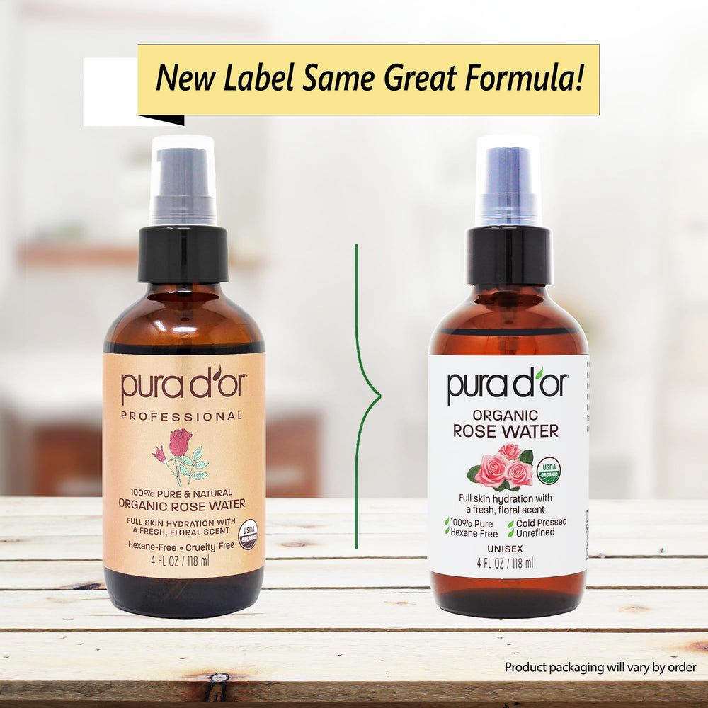 PURA D’OR Rose Water Toner, spray-rostro: ayuda a controlar aceites y purificar poros.