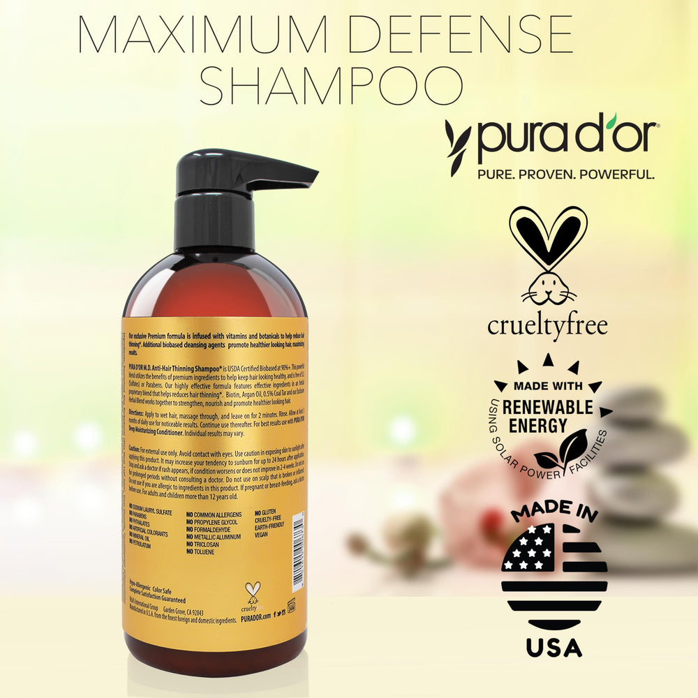 USA-made, vegan and cruelty-free packaging credentials on PURA D'OR