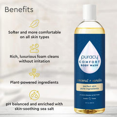 Puracy Aroma Coco-Vainilla, ducha diaria con aroma relajante.