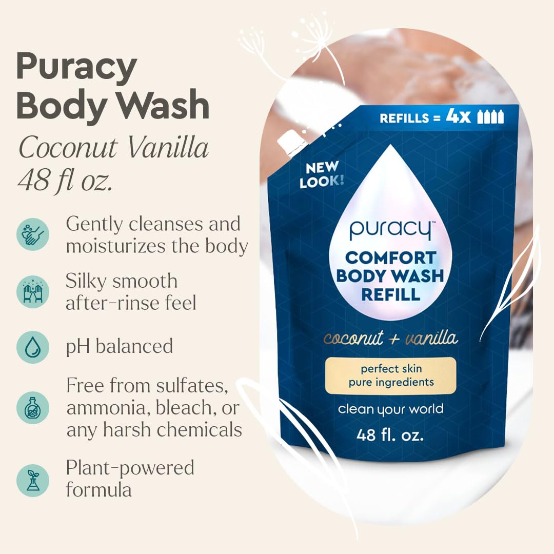 Puracy Body Wash rich lather demonstrates luxurious foam