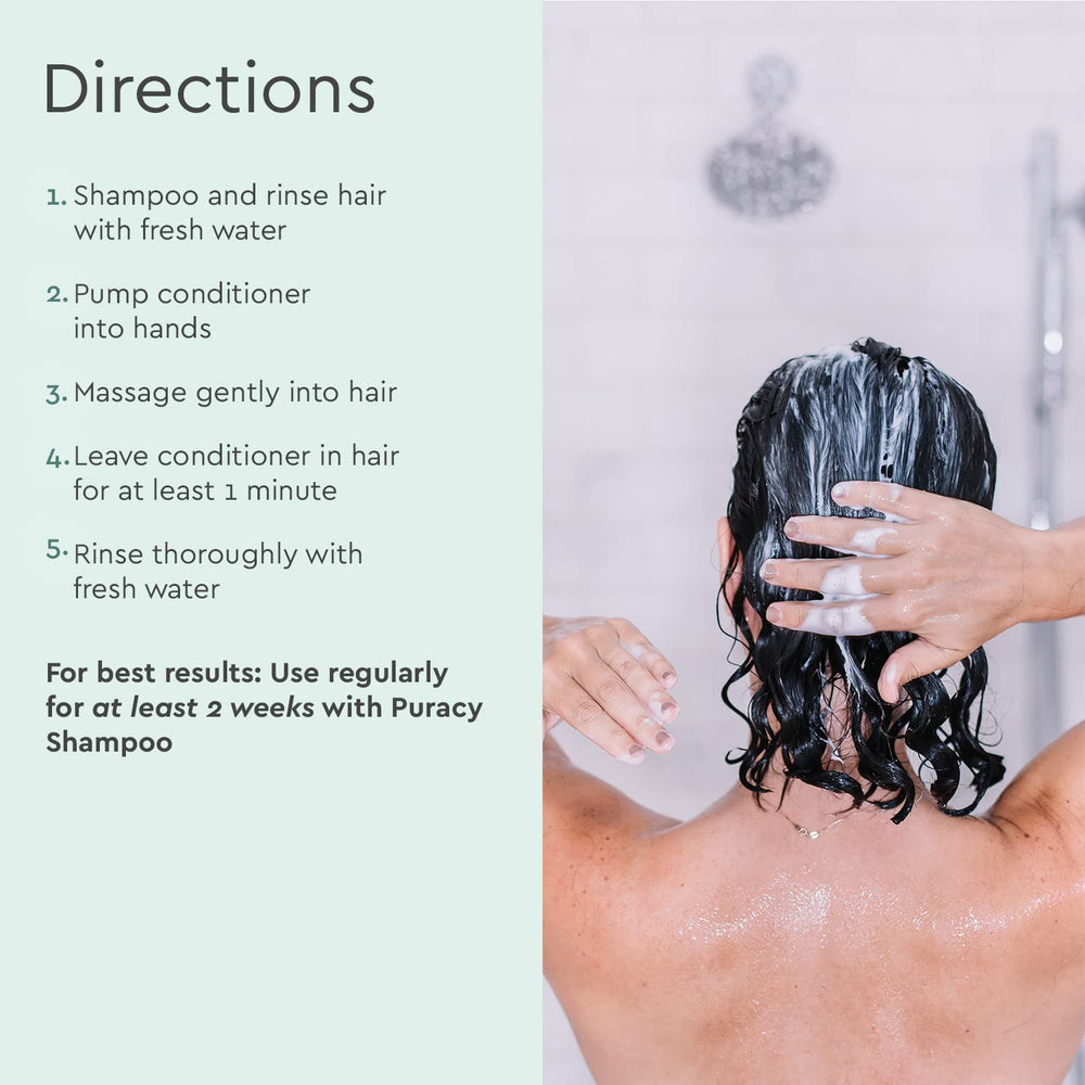 Puracy Conditioner hypoallergenic badge signals gentle care.