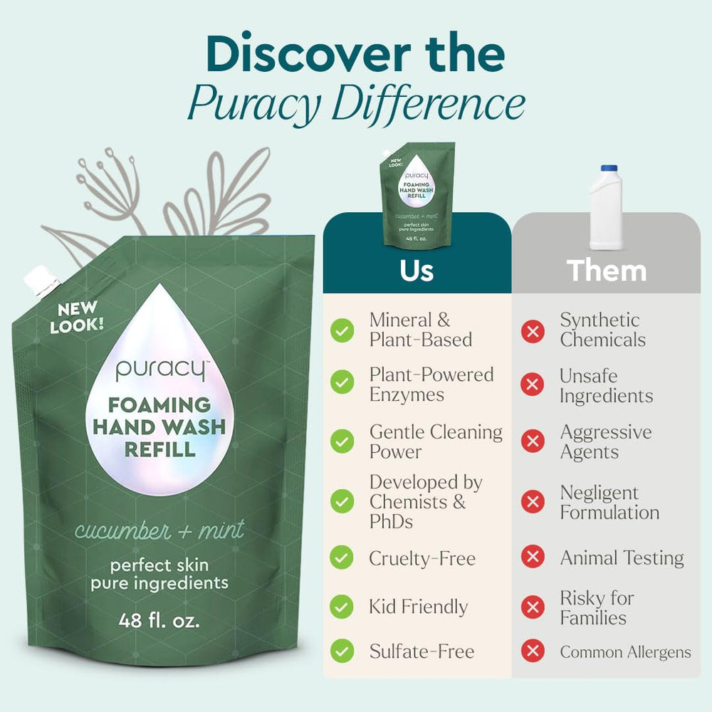 Puracy vegan and gluten-free hand soap suitable for sensitive households