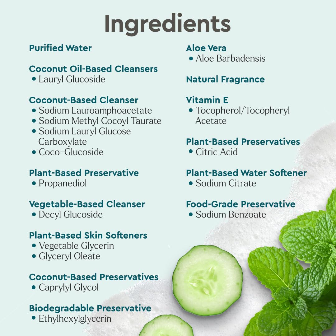 Puracy vitamin E and Aloe Vera formula softens skin during hand washing