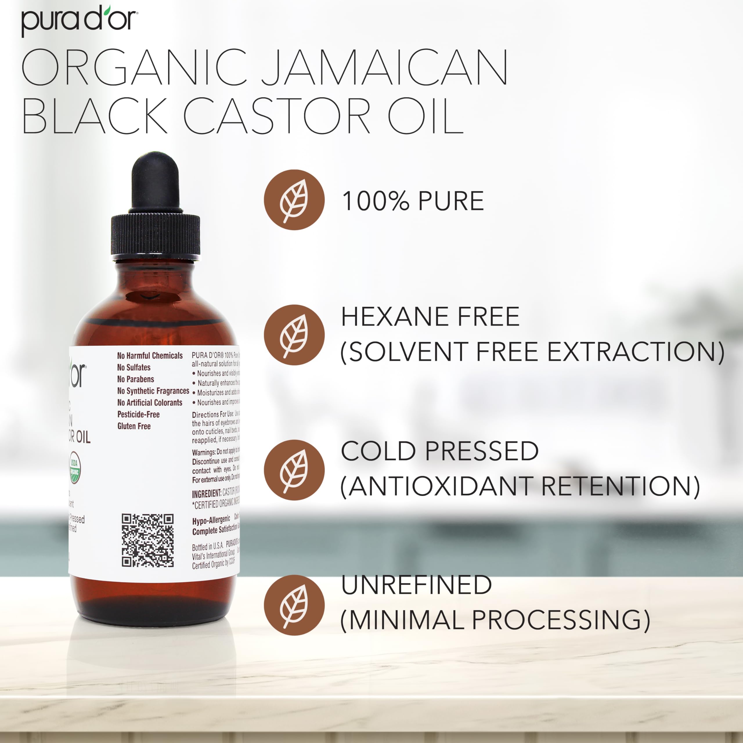 Cejas definidas con aceite de ricino jamaicano