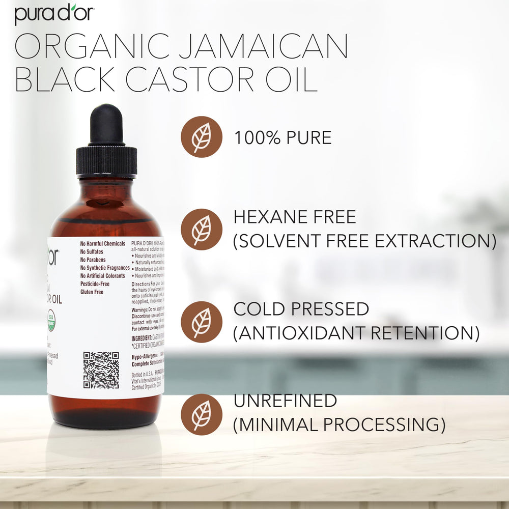 Cejas definidas con aceite de ricino jamaicano