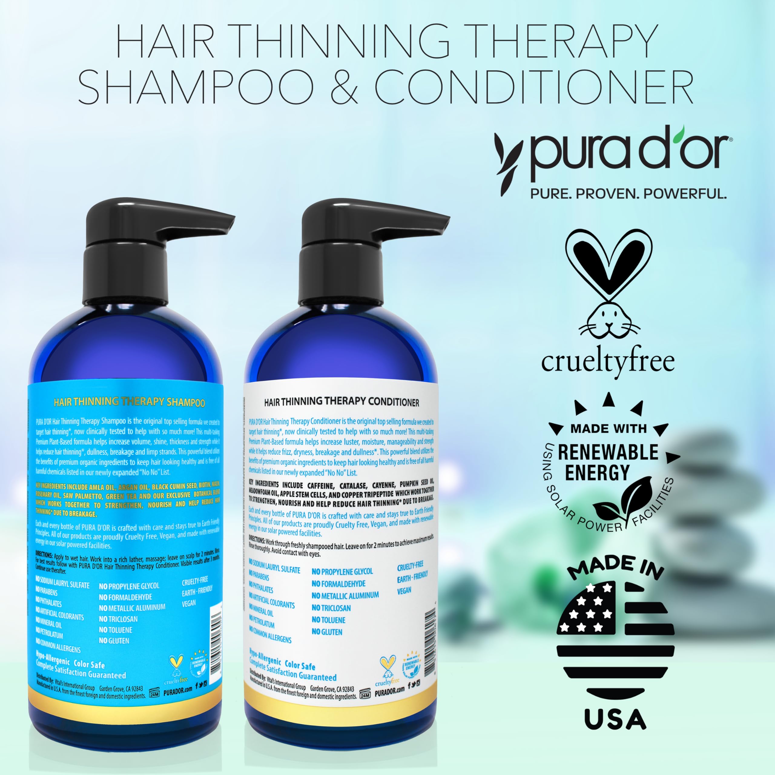 PURA D'OR daily hair care routine setup inspires consistent use.