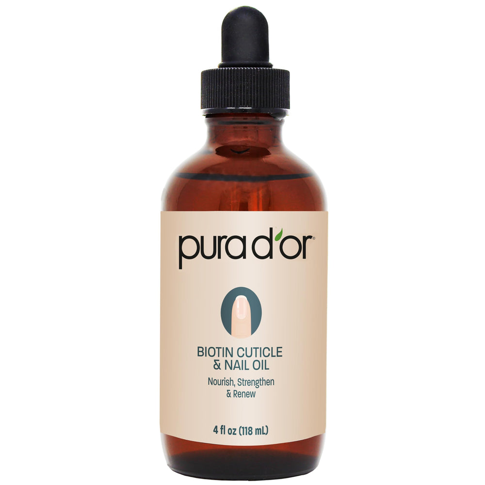 PURA D'OR Aceite para cutículas y uñas en botella, hidratación nutritiva.