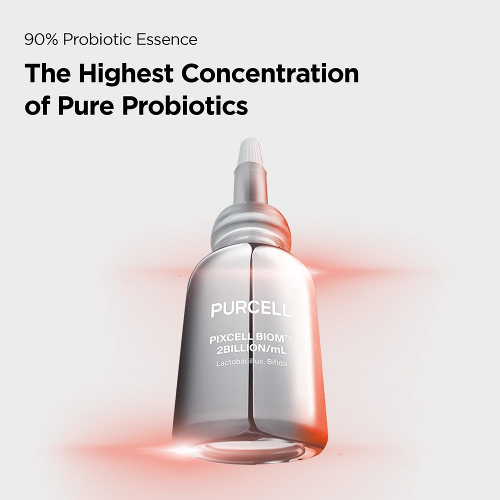 Purcell Pixcell Biom dropper dispensing fast-absorbing probiotic serum