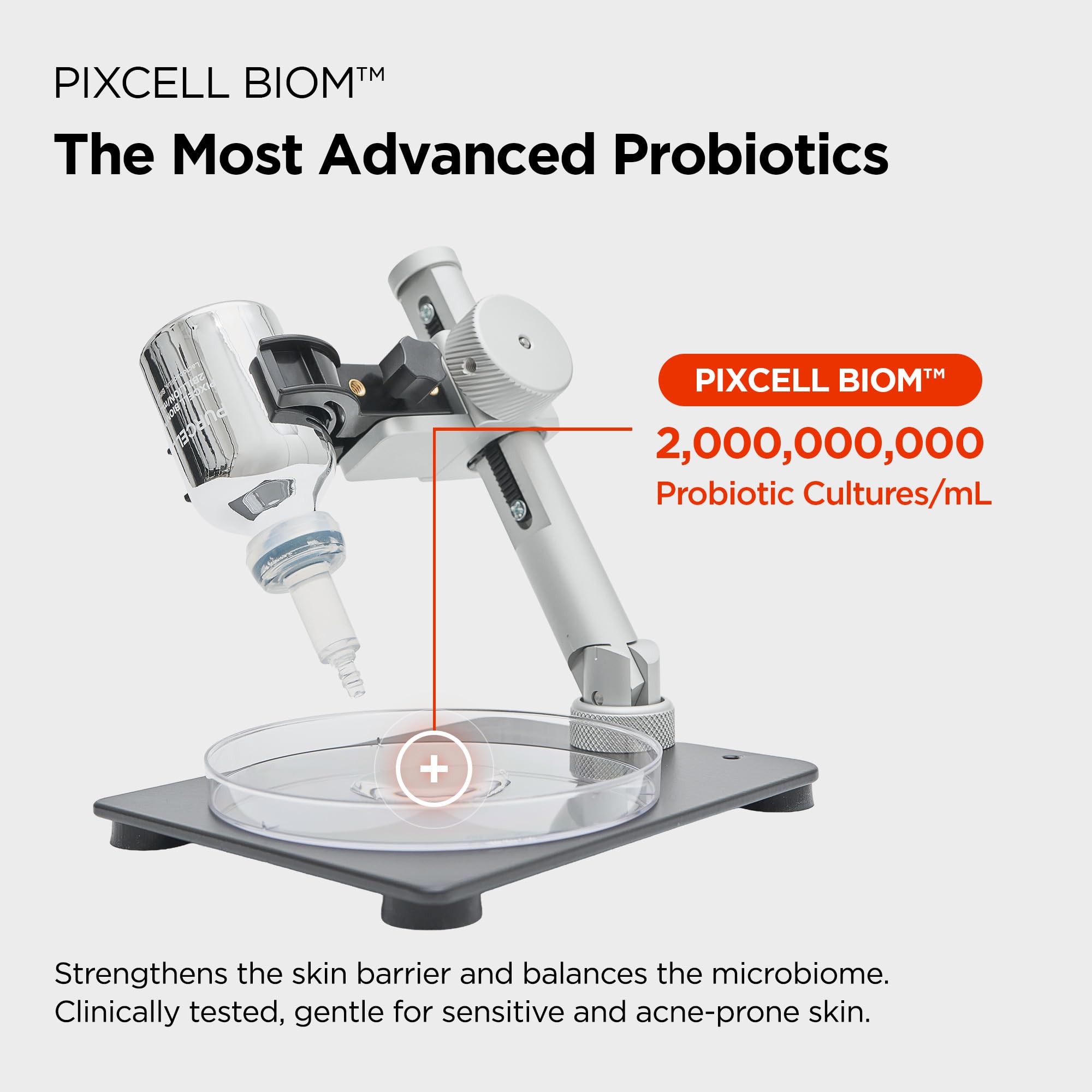 Purcell Pixcell Biom being applied for calming hydration on skin