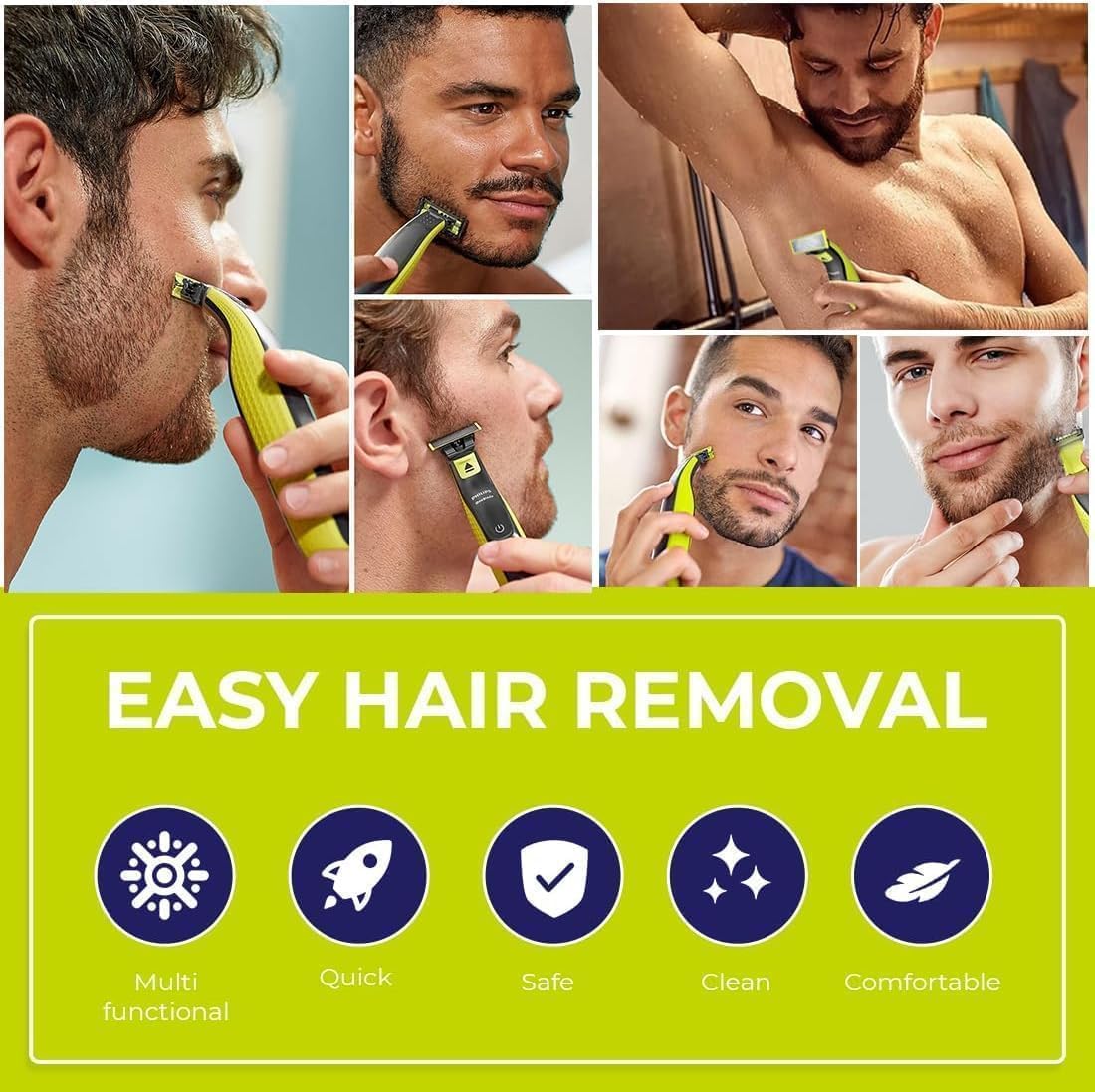Purchase 2 Quick upgraded stainless-steel blades deliver durable performance for daily grooming