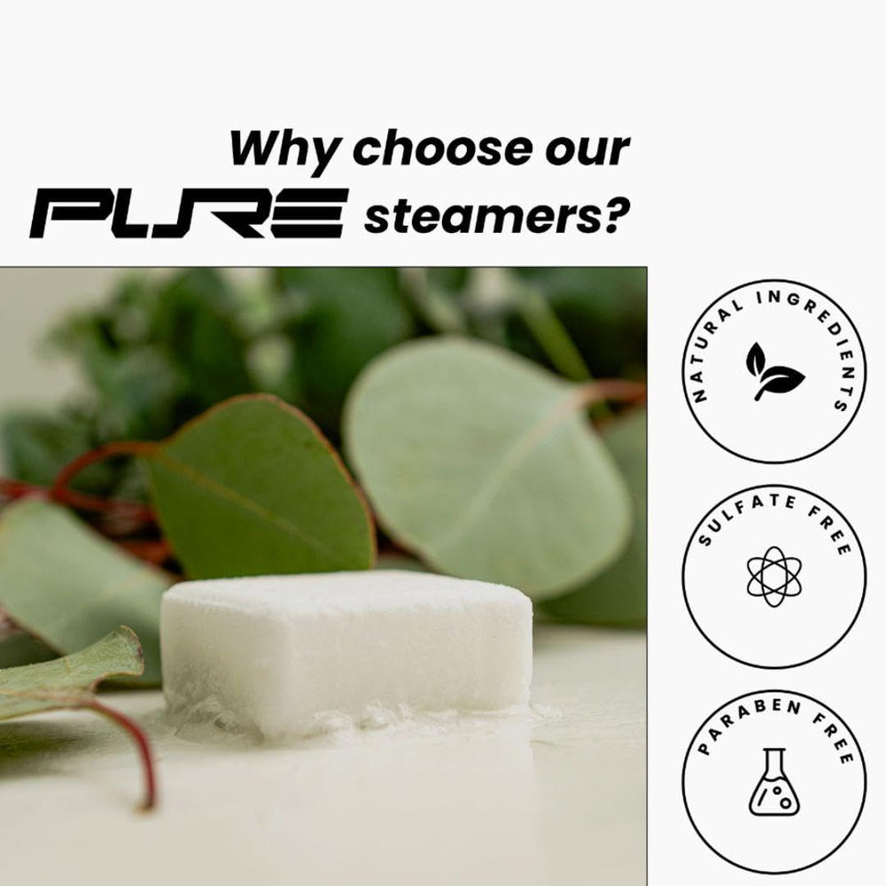 Pure Athlete steamer drops close-up releasing cooling menthol aroma