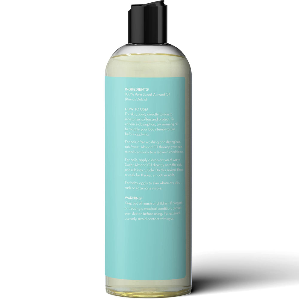 Pure Body Naturals Aceite de Almendras Dulces: uñas fortalecidas con uso regular
