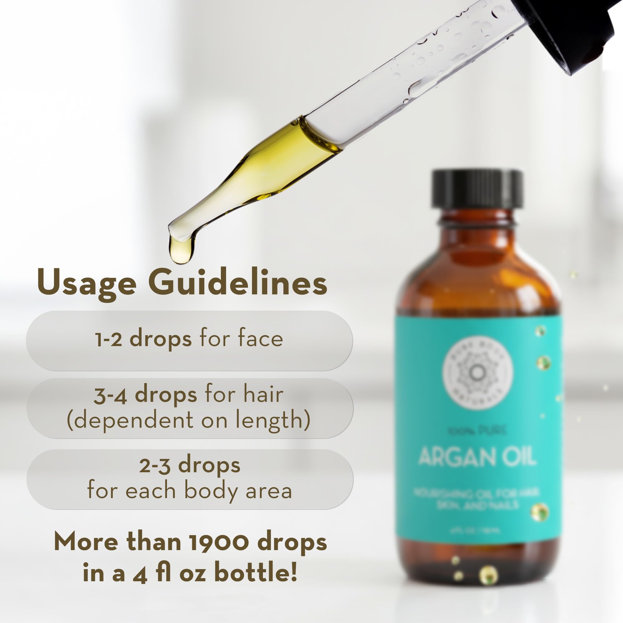 Pure Body Naturals Argan Oil sourced in Morocco for premium purity