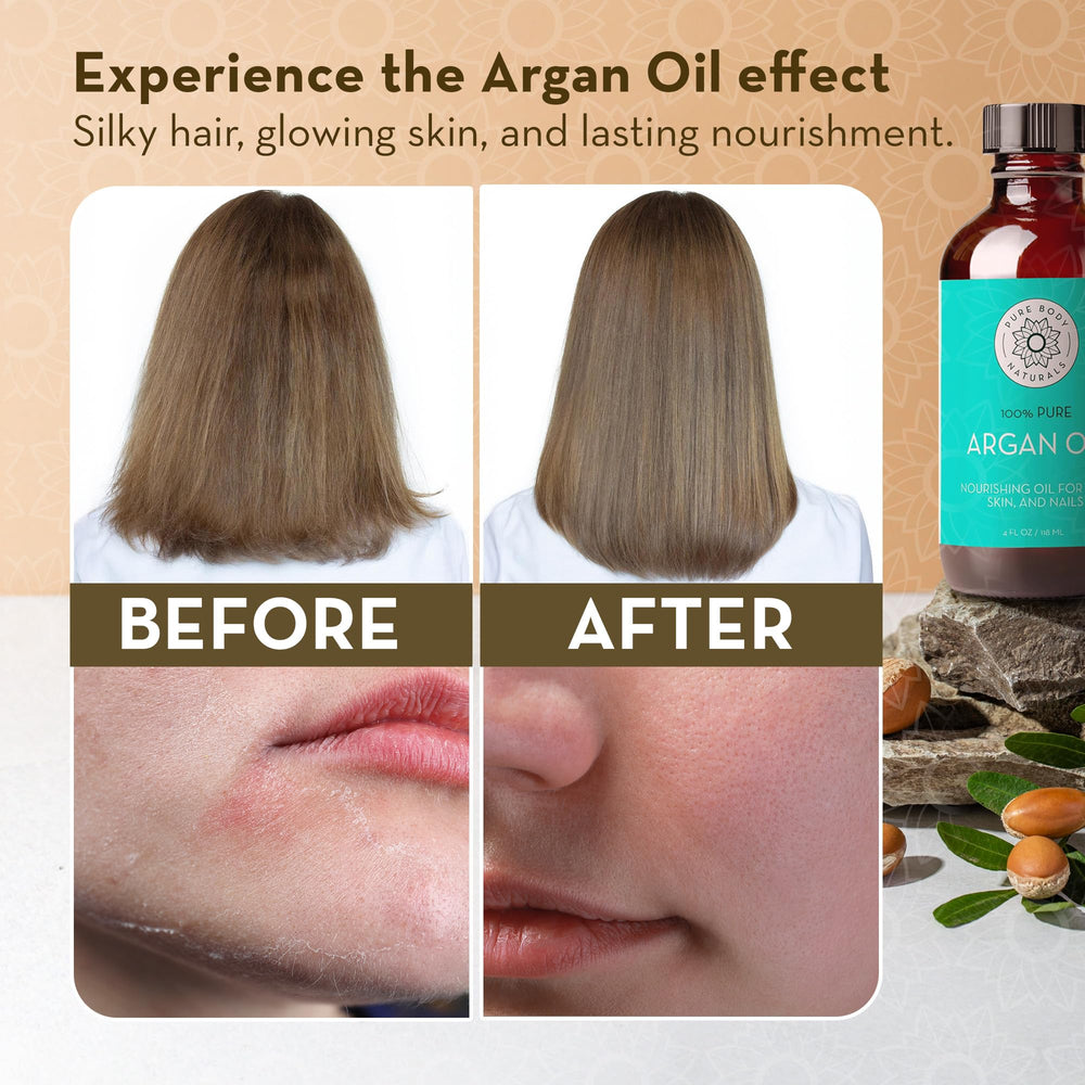 Pure Body Naturals Argan Oil vegan and hexane-free formula