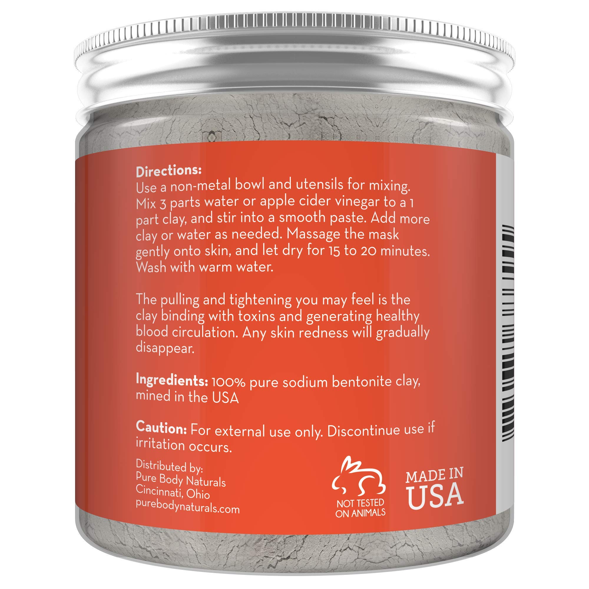 Pure Body Naturals descongestion de poros con arcilla para piel más clara