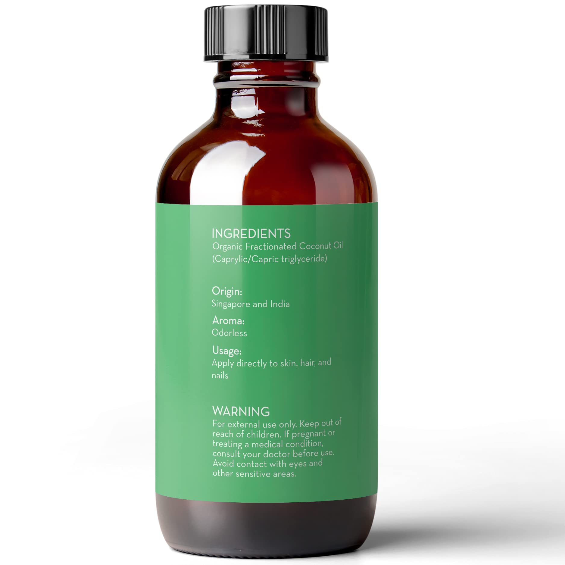 Frasco de vidrio ámbar Pure Body Naturals protege fotodegradacion