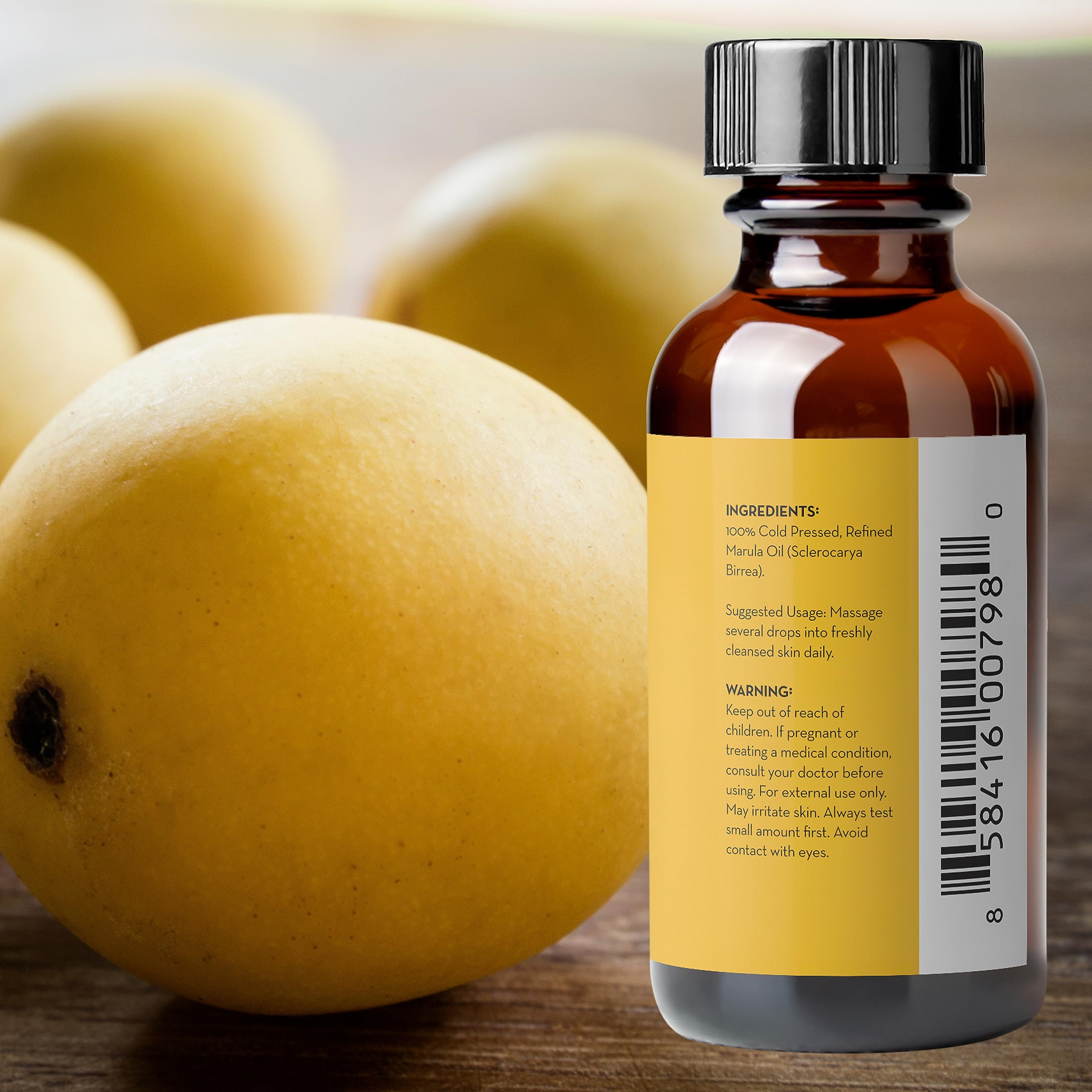 Aroma-nuez de Pure Body Naturals Marula Oil ofrece experiencia sensorial suave.