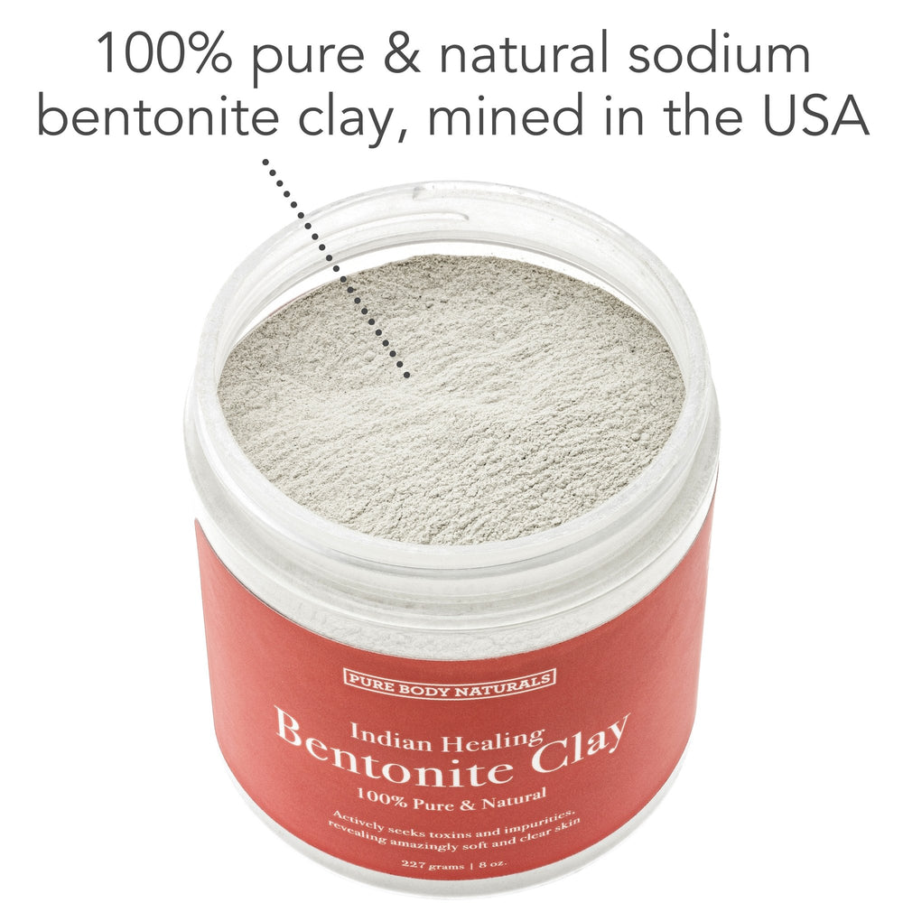 Pure Body Naturals mascarilla de arcilla casera para piel limpia y poros destapados