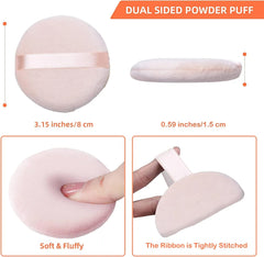 Pure cotton powder puff foundation-blending helps achieve an airbrushed-looking finish.