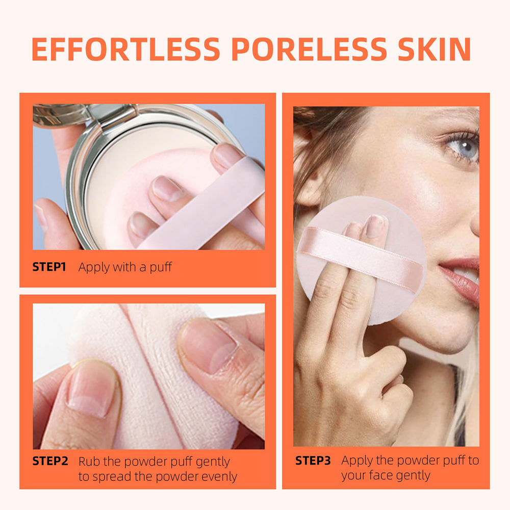 Pure cotton powder puff skin-smoothing-closeup highlights soft texture.