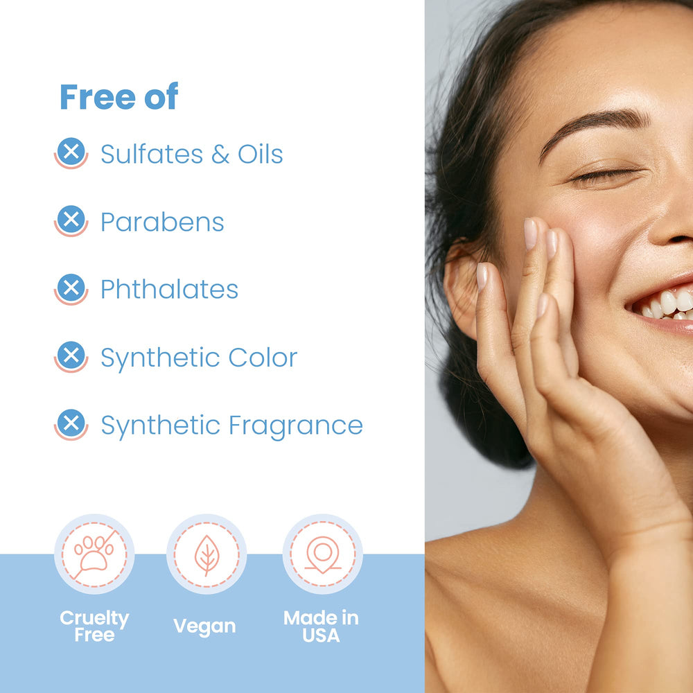 Packaging label highlights paraben-free and fragrance-free formula.