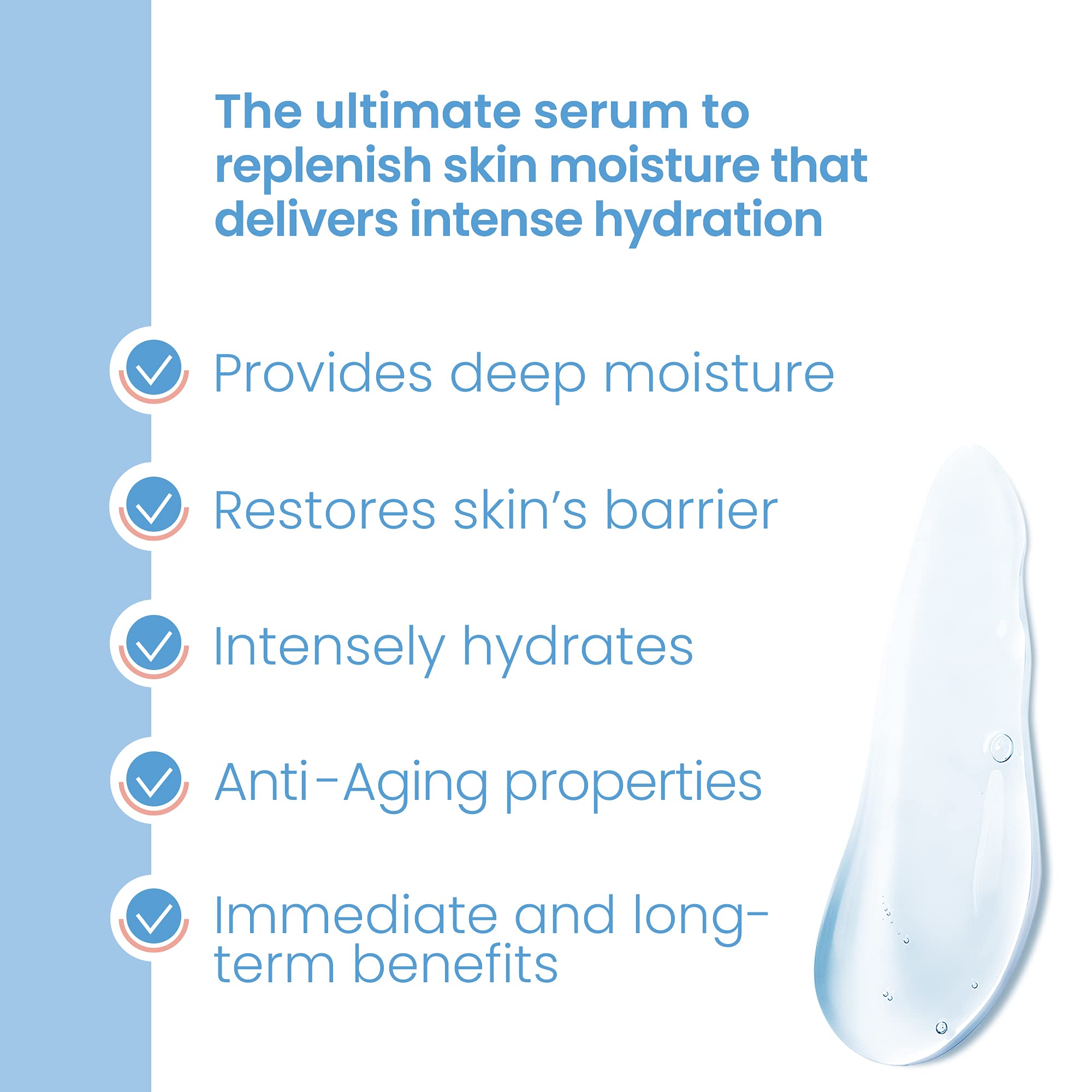 Silky, water-rich serum texture shown for quick absorption.