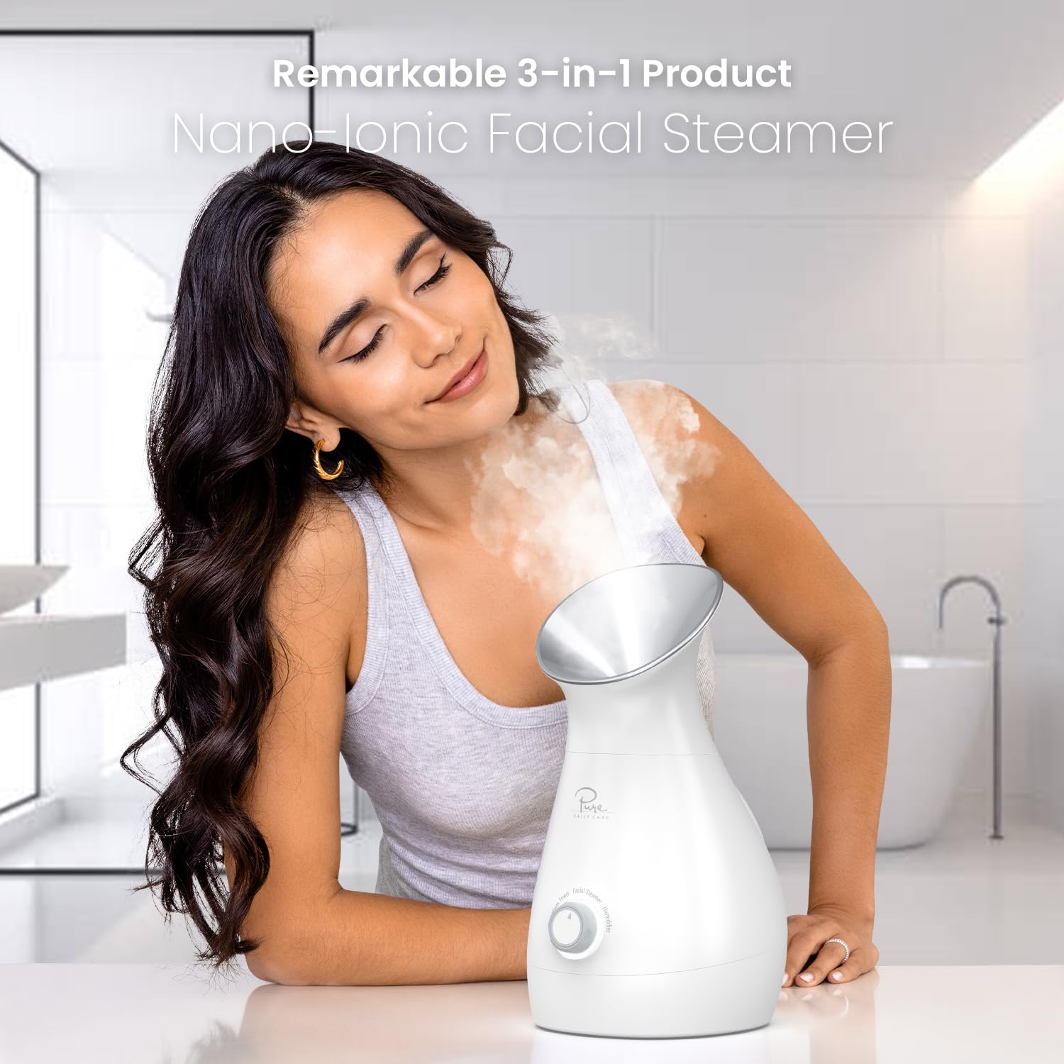Bonus stainless steel 5-piece skin kit with pouch for post-steam care