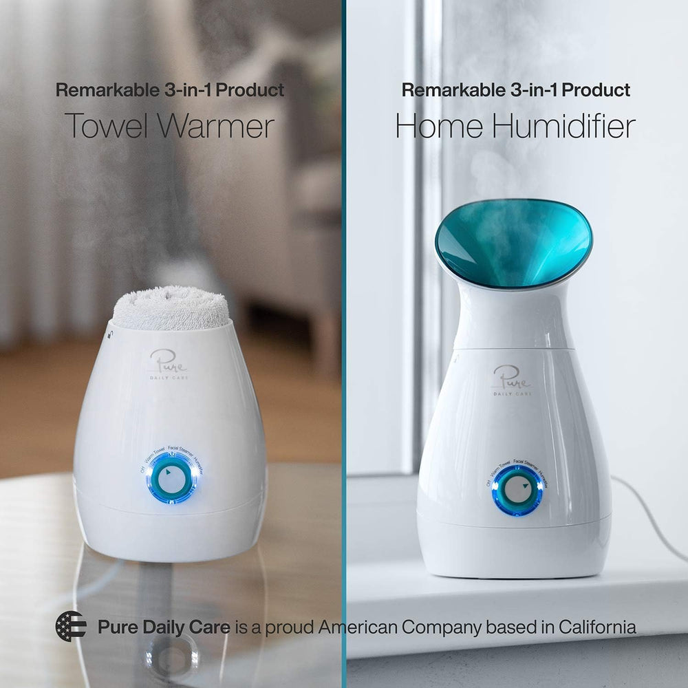 Pure Daily Care NanoSteamer compact design fits neatly on a countertop.