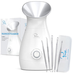 Pure Daily Care NanoSteamer face steamer delivering nano-ionic mist for deeper hydration