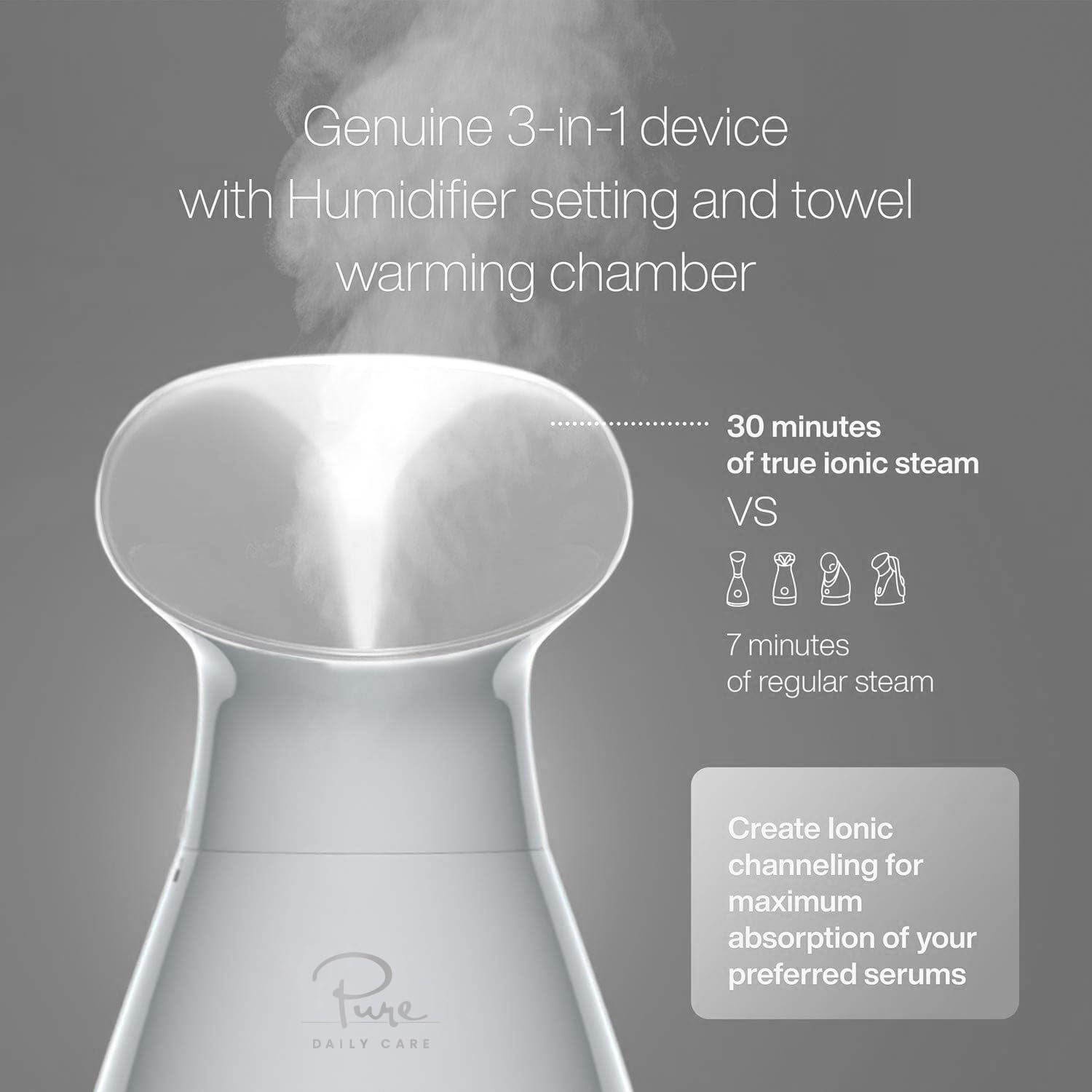 Towel warmer chamber on Pure Daily Care NanoSteamer for an extra-refreshing session