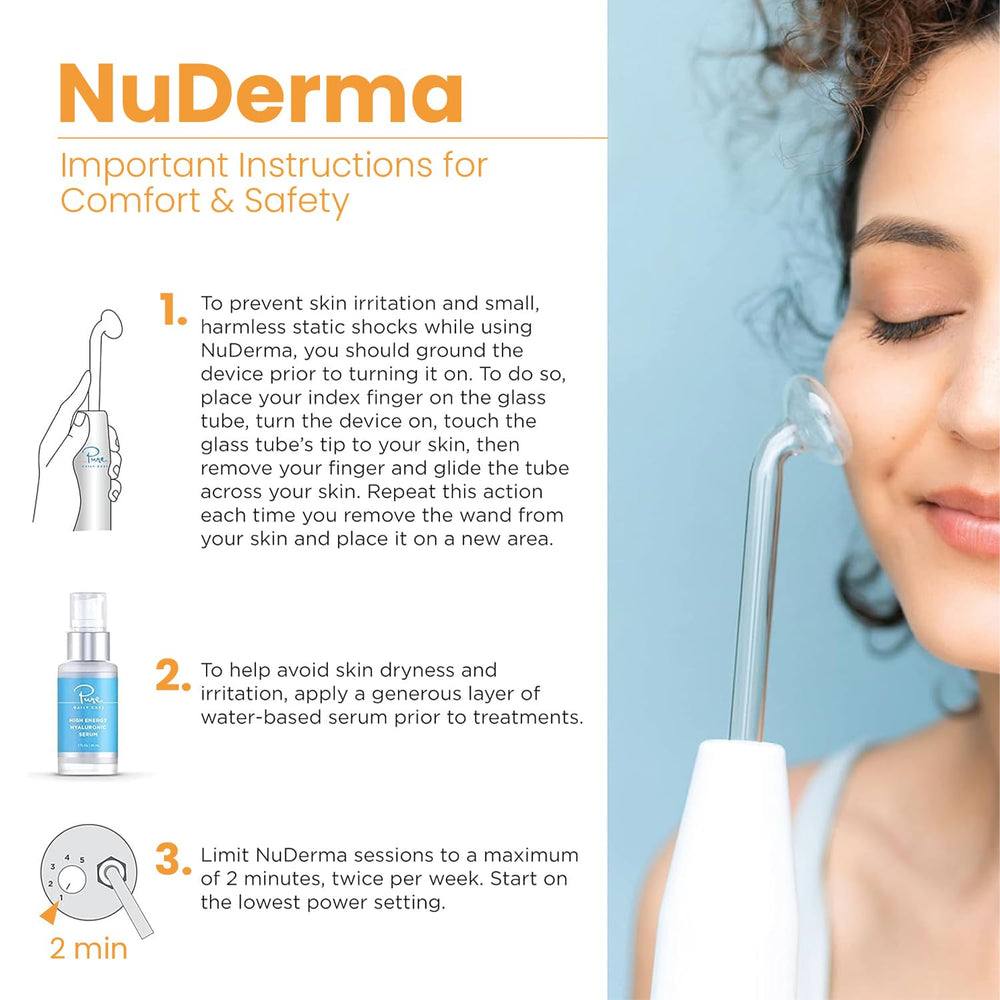Pure Daily Care NuDerma neon comb wand closeup stimulates scalp circulation