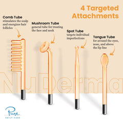 Pure Daily Care NuDerma neon mushroom wand closeup nourishes complexion