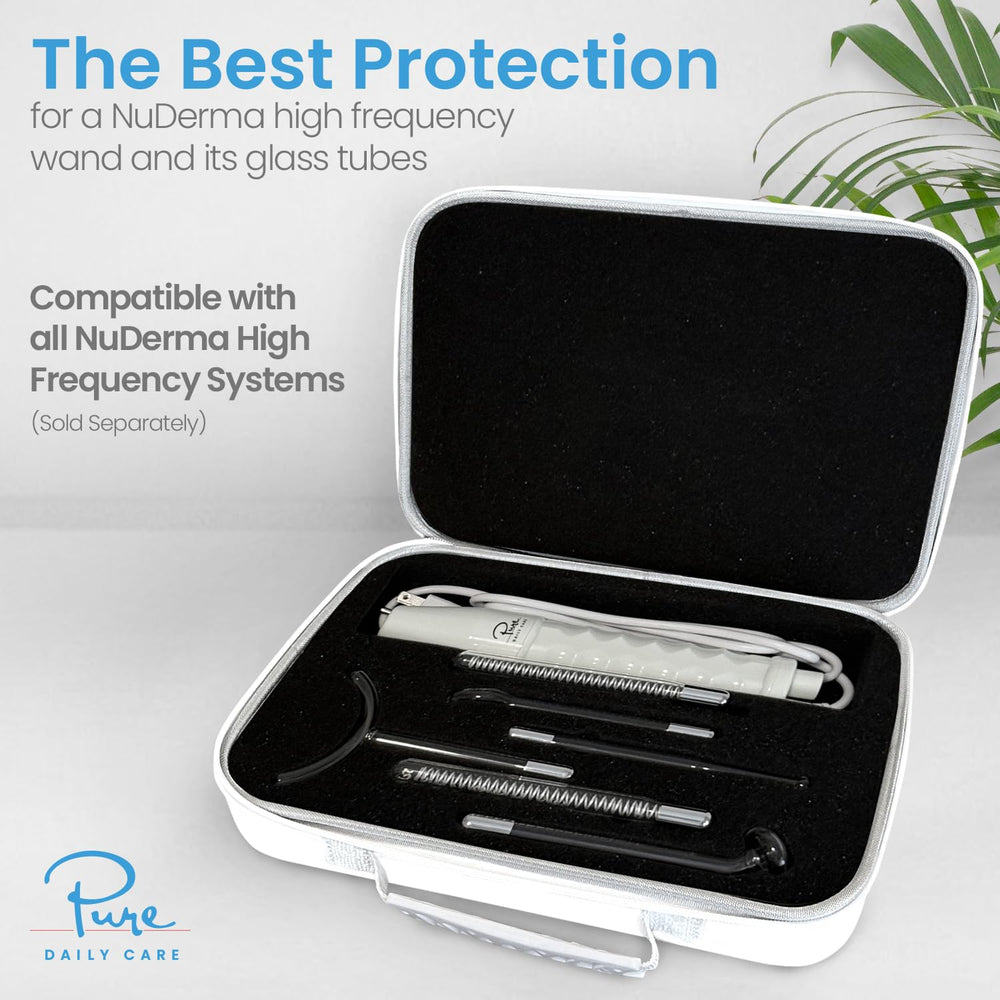 Pure Daily Care NuDerma travel case with side handle for easy transport.