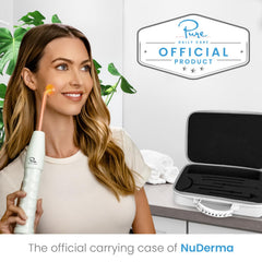Pure Daily Care NuDerma travel case stores six wands securely during daily use.