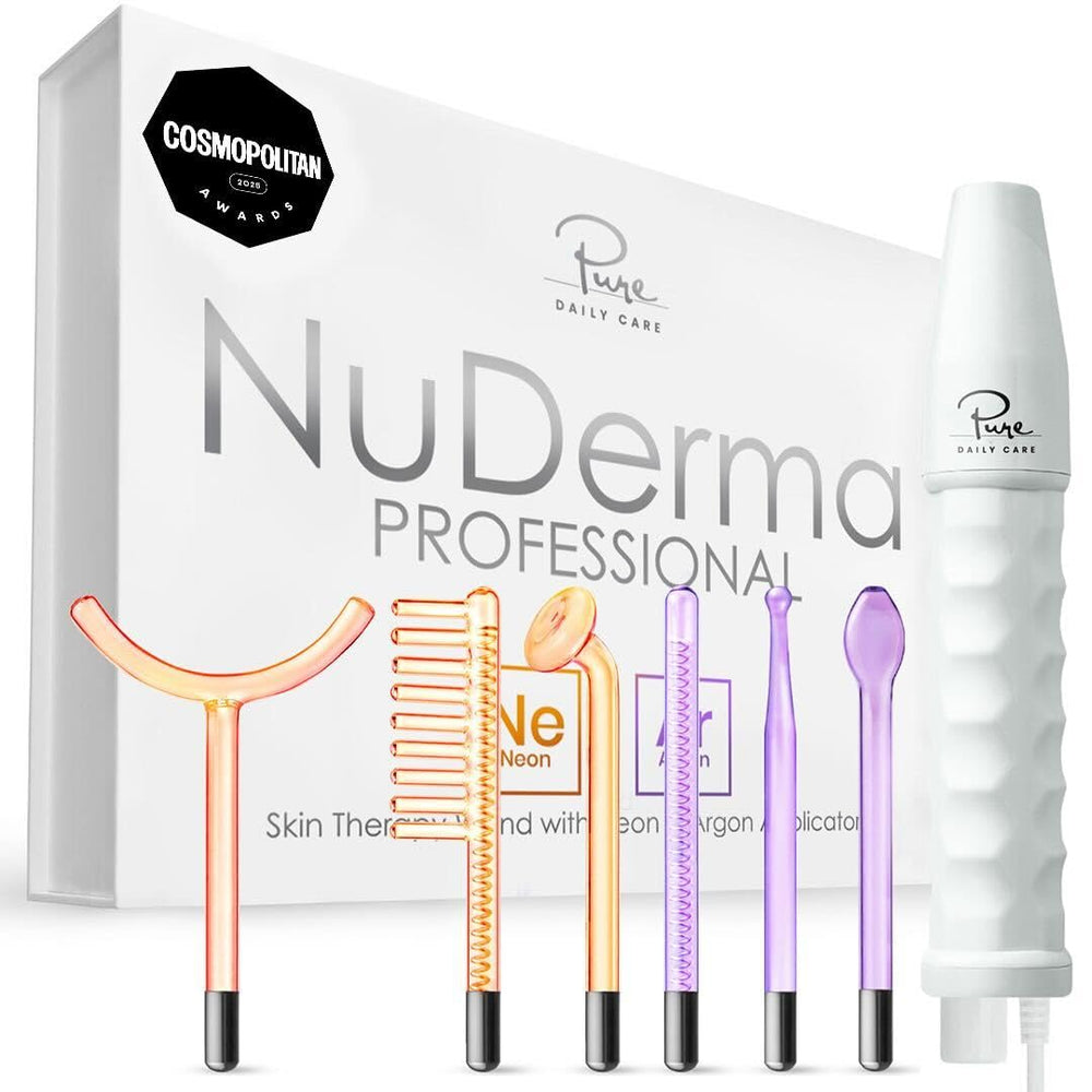 Pure Daily Care NuDerma wand front view for at home professional skin therapy.