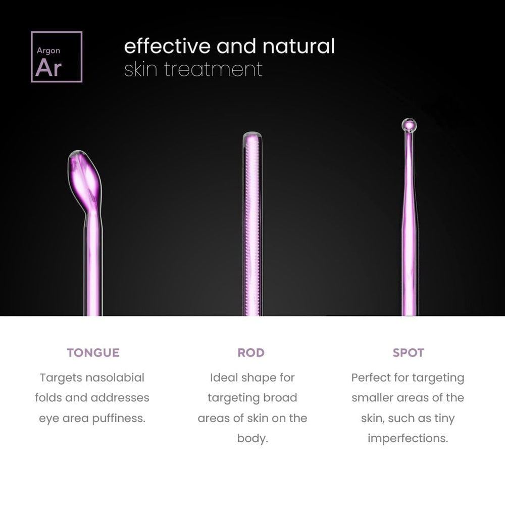 Y-shaped NuDerma wand for arms and neck treatments.