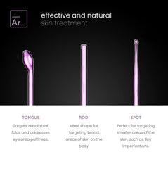 Y-shaped NuDerma wand for arms and neck treatments.